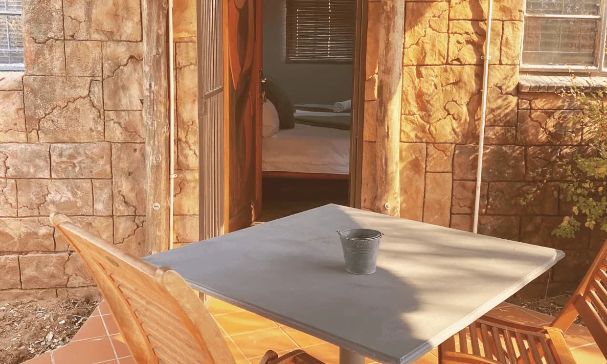 Private patio area for Family of 3 Room